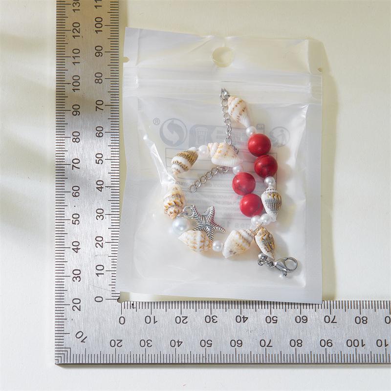 Beach Ocean Shell Jewelry Fashionable and Versatile Summer Conch Beaded Pendant Bracelet