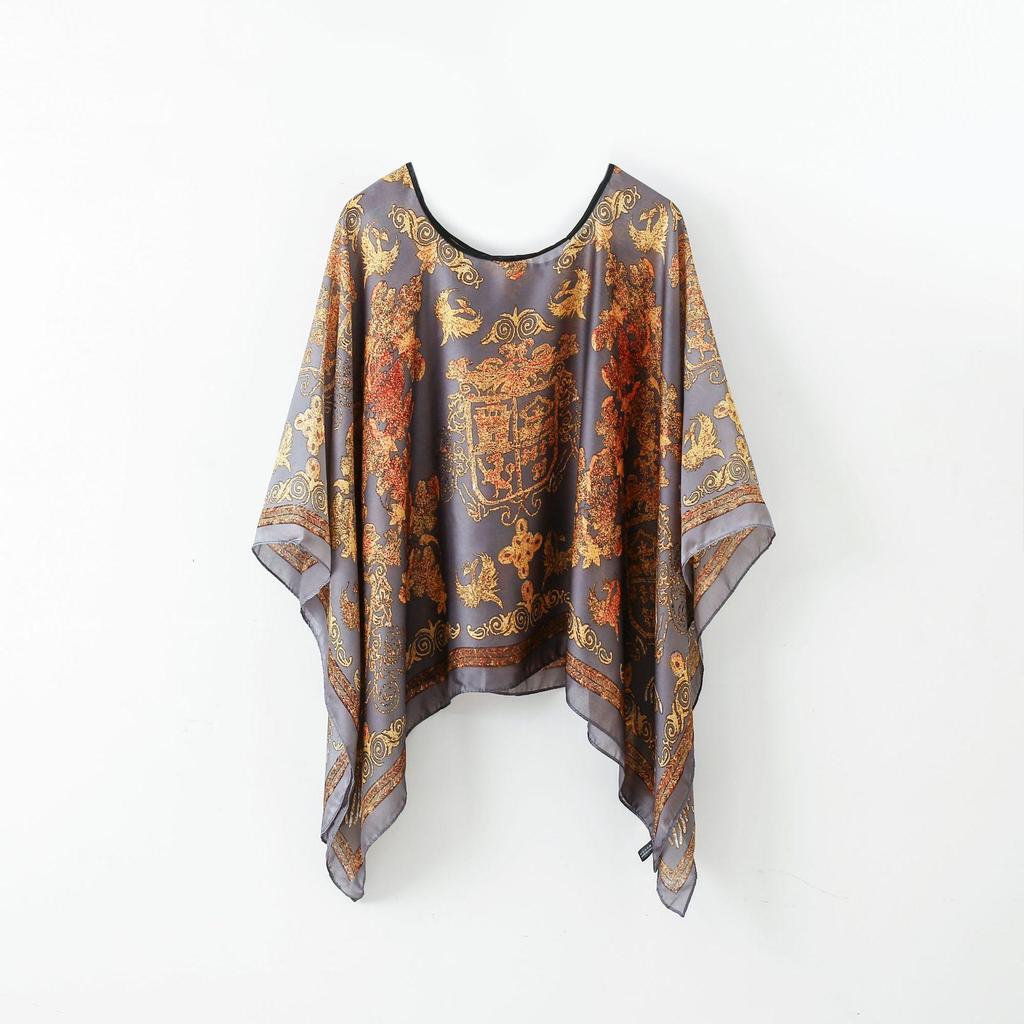 Женский весенне-летний шелковый шарф и солнцезащитная шаль-кардиган