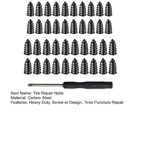 Набор резиновых гвоздей для ремонта шин (40/50/60 шт.), прочные саморезы для ремонта шин автомобилей, мотоциклов и грузовиков, вакуумный ремонт шин, саморезы для ремонта проколов.