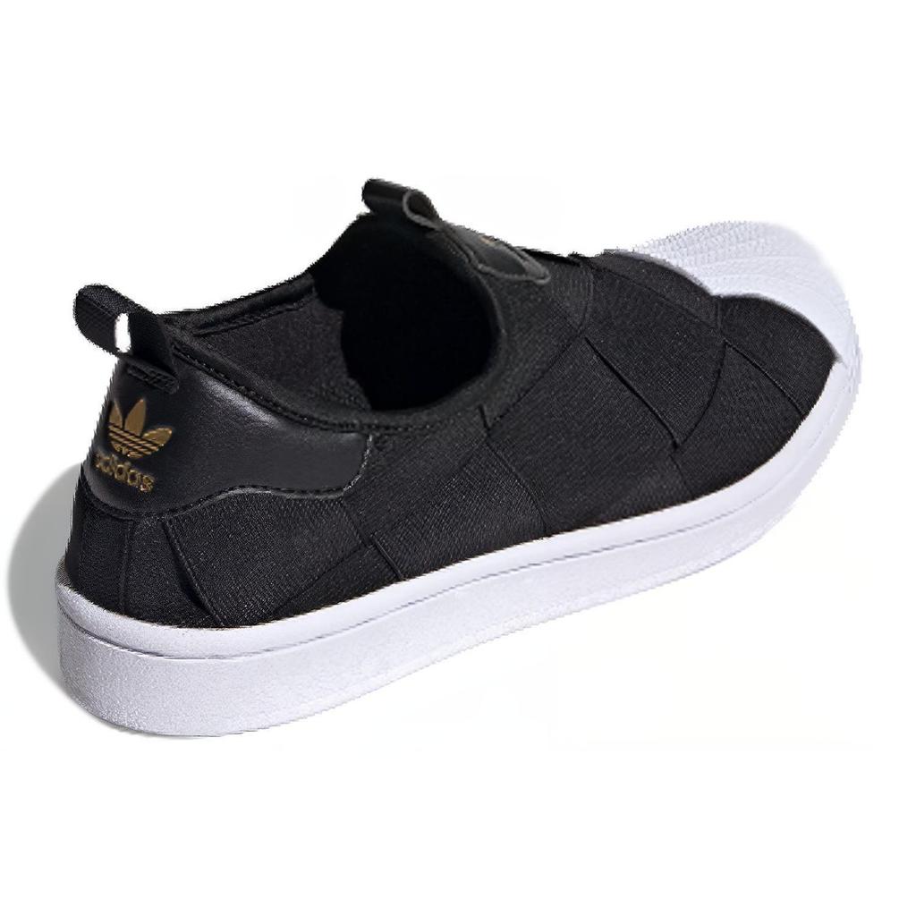 Adidas Superstar Slip On Core Black Cloud White Pink Women's FV3187