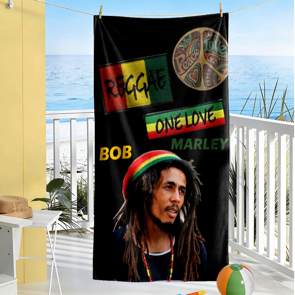 Bob Marley Beach Towel High Absorbency Quick-Dry Comfortable Lightweight