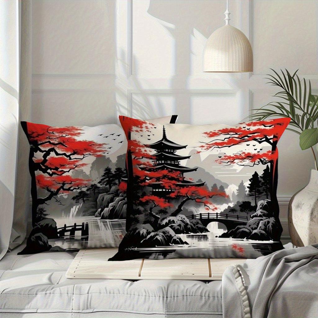 1Pc Abstract Style Decorative Pillowcase, Cushion Cover For Living Room Sofa Bedroom Casual Home Decor