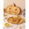 Креативный новый поднос в виде тыквы на Хэллоуин, полезный, подходящий для семейного фестиваля, для празднования, тарелка для закусок, забавный тыквенный узор, реквизит для вечеринки, поднос