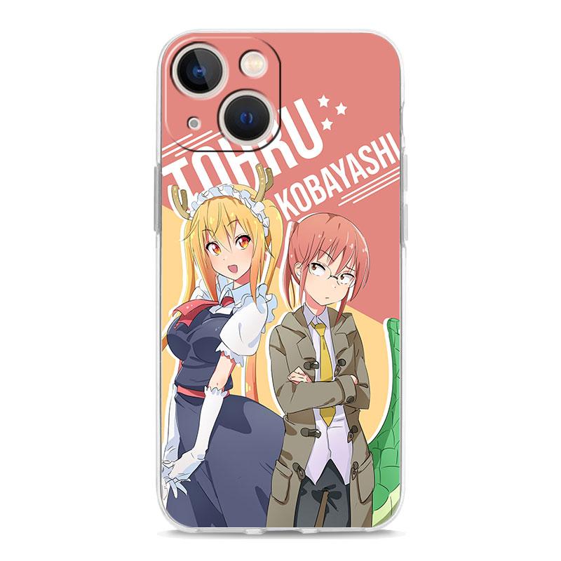 Dragon Maid Anime для iPhone 14 13 11 12 Pro Max X XR XS чехол для iPhone 14 7 8 Plus SE прозрачный мягкий силиконовый чехол Fundas