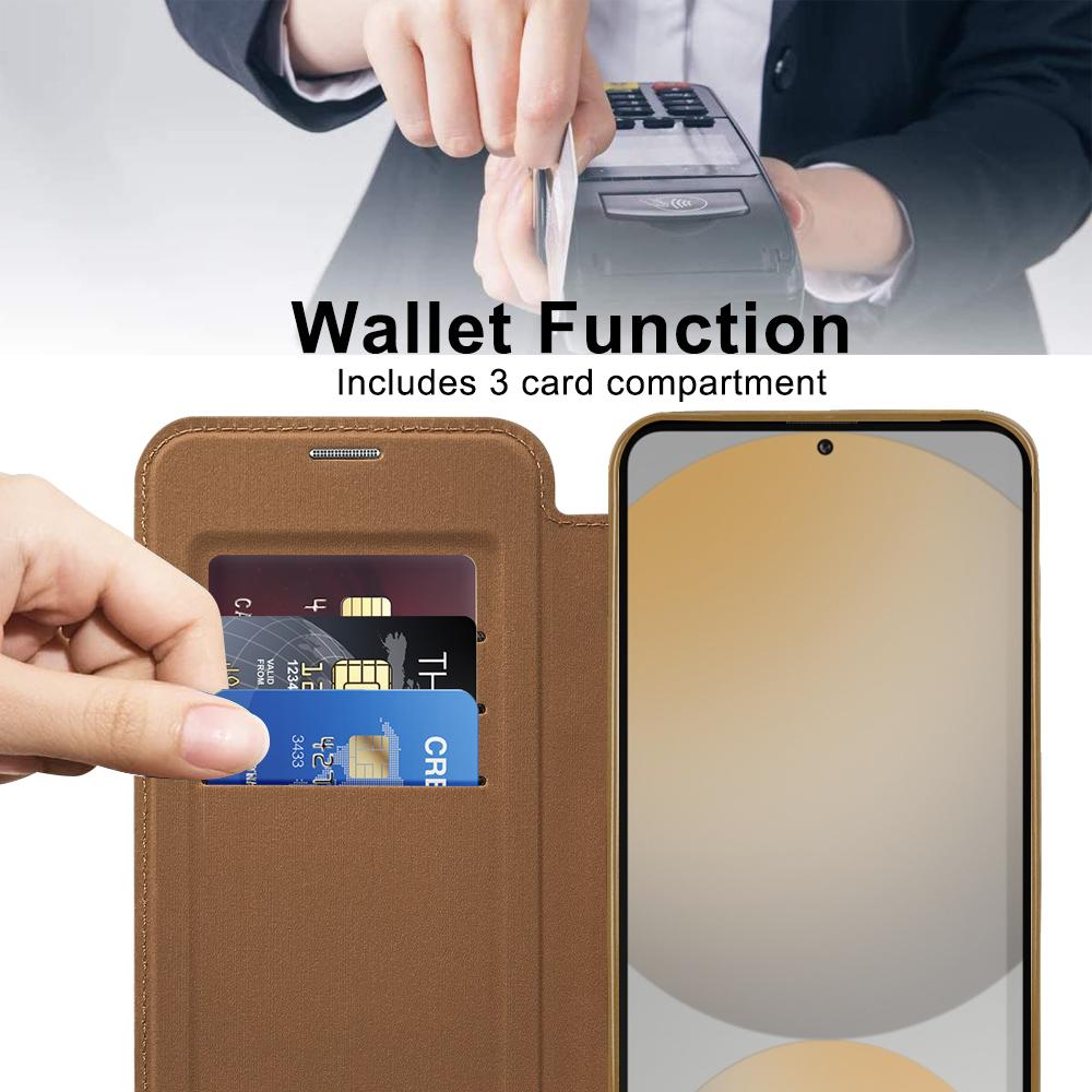 Магнитный кожаный чехол-кошелек для телефона Samsung S22 S23 S24 S25 plus Ultra A55 A35 A16 A05 с откидной крышкой и беспроводной зарядкой, держатель для карт Magsafe