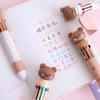 Office Supplies Stationery Student Writing Pens Cartoon Bear Ballpoint Pen Ten Color Ball Pen