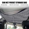 Регулируемый сетчатый карманный органайзер для хранения на крыше автомобиля, внутренняя сумка для хранения груза, сетка на молнии, дышащая сетчатая сумка, карман-сетка для хранения на потолке автомобиля