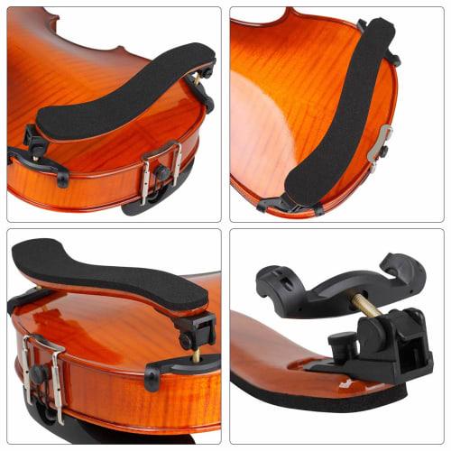 Adjivecct Professional 1/4 1/2 Full Size Adjustable Maple Wood Violin Shoulder Rest, Violin Parts Accessories
