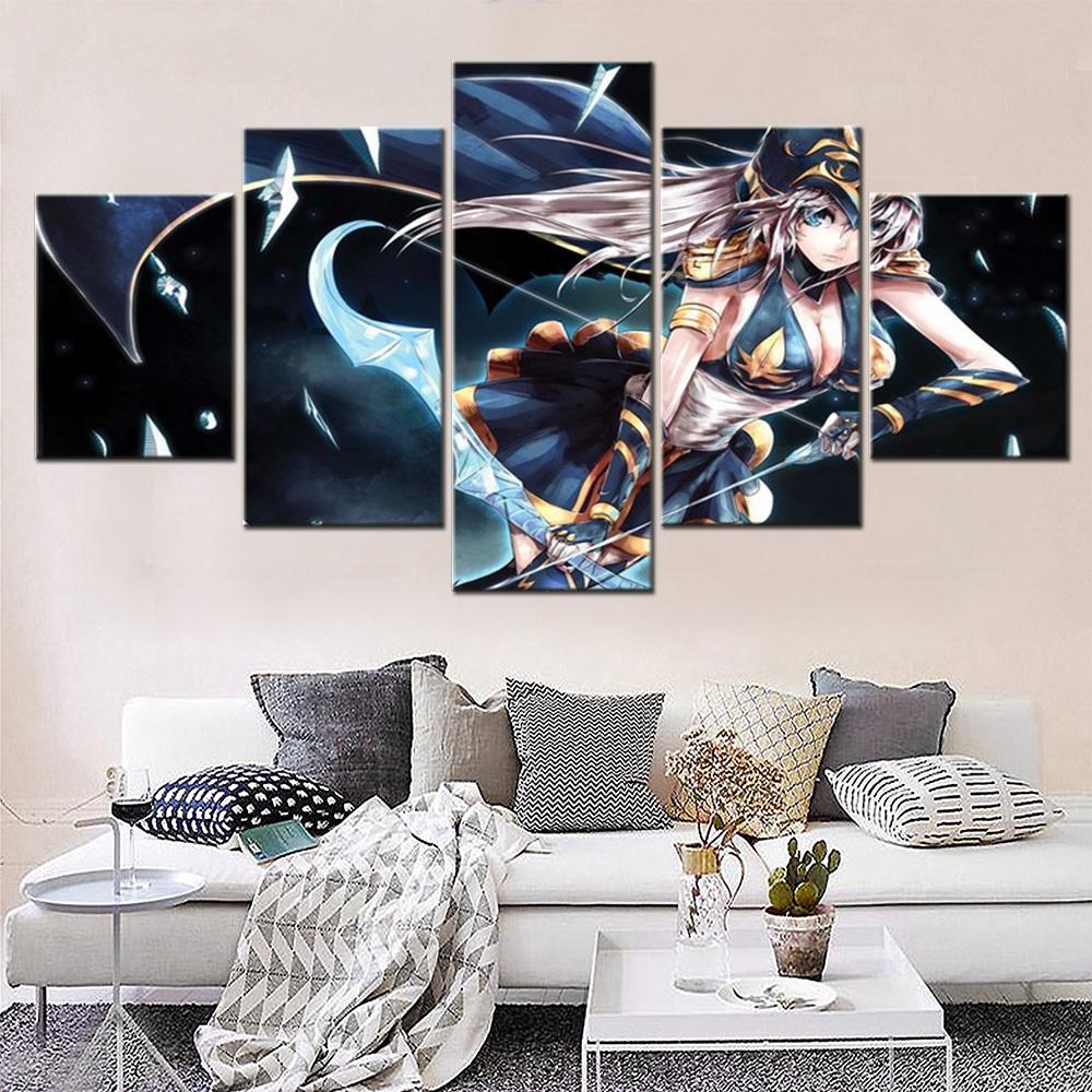 5 Pieces Canvas Wall Arts Sports Poster Painting Bullfighting Wallpaper Home Decor Modular Picture Print Living Room Mural