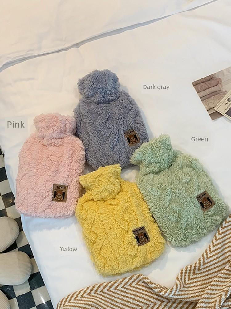 Stuffed Hot Water Bag Water Injection Removable and Washable Explosion-Proof Irrigation Hot-Water Bag Foot Warming Bed Special for Girls Menstrual