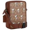 Coach X Peanuts Teri 16 Сумка через плечо из печатного покрытого холста со съемным плечевым ремнем Маленькие мужские сумки Охра CBK48-QBTAM