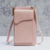 Korean Style Shoulder Messenger Bag - Large Capacity with Long Wallet for Ladies, Solid Color Mobile Phone Bag
