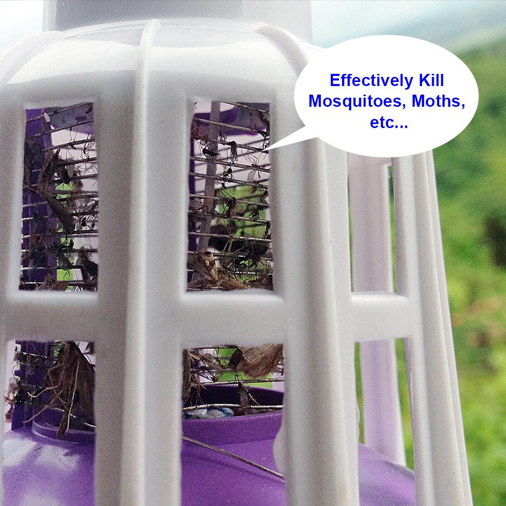 E27 5 Вт 220 В электрическая лампа от комаров 2 в 1 ловушка от комаров светодиодная лампа для уничтожения насекомых Fly Bug Zapper домашний ночник