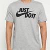 Nike Спортивная одежда Футболка с коротким рукавом и надписью Just Do It Мужские топы Темно-серые AR5007-063