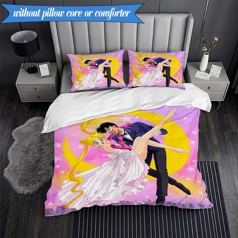 Moonlit Dance Of Love 3pcs K-pop music group Bedding set,Ideal for Bedroom, Dormitory,Including Duvet Cover And 2pcs Pillowcases,Fan gifts