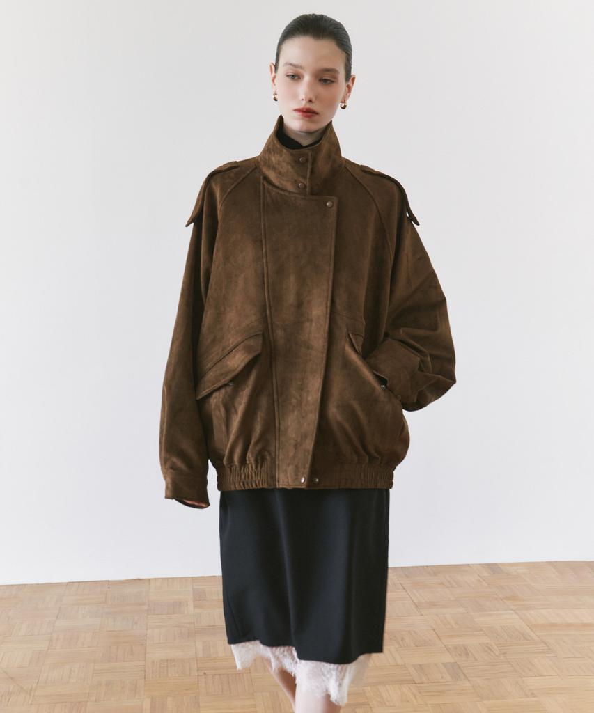 SIYAZU Siot4209 Edit Suede Jacket_Khaki Brown