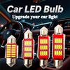 10 шт. Автомобильная светодиодная лампа для чтения 31 мм 36 мм 39 мм 41 мм C5W C10W Сверхяркая 4014 SMD Canbus Без ошибок Автомобильная внутренняя лампа плафона