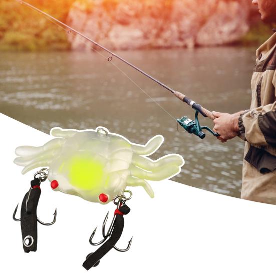 4.5CM/6G 6.5CM/13G Fishing Soft TPR Lure Crab Shrimp Squid Bait Octopus Trolling Swimbait Bass Freshwater Saltwater Fishing Jig Bait