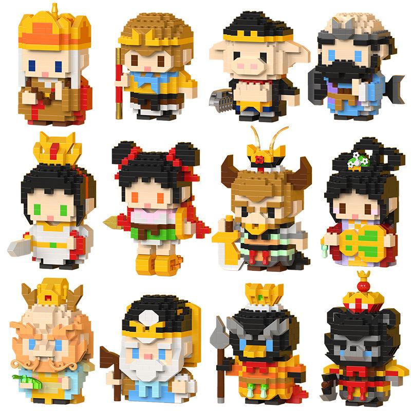 Совместимо с Lego Journey To The West Monkey King Myth Nezha Cartoon Peripheral Puzzle Assembling Building Block Детская игрушка в подарок