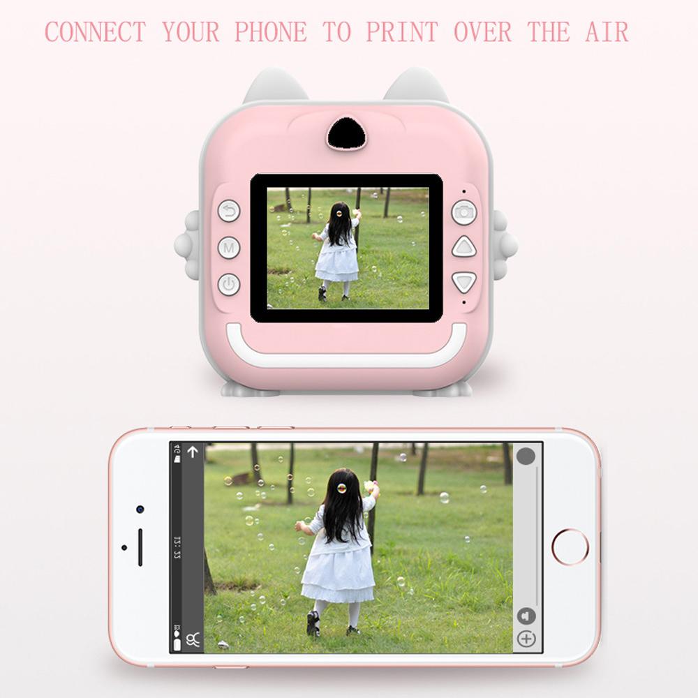 Детская камера с мгновенной печатью, мини-термопринтер, видеоцифровая детская камера для фотографии, развивающие игрушки, подарок