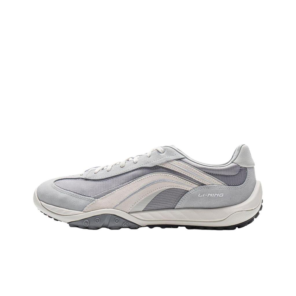 Li-Ning Heart Flow Модные Удобные Универсальные Амортизирующие Отскок Низкие Повседневные Кроссовки Унисекс Повседневные Кроссовки Серо-Белые AGLV096-3