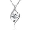 S925 Sterling Silver Angel Pendant Same Style Women's Micro-Inlaid Fresh Necklace Ornament Silver Jewelry