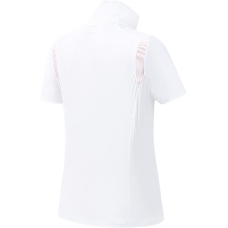 Fila X McLaren Golf Series Принт логотипа буквой Воротник-стойка Футболка-поло с коротким рукавом Женские футболки-поло Нефритово-белый A11W325126F-WT
