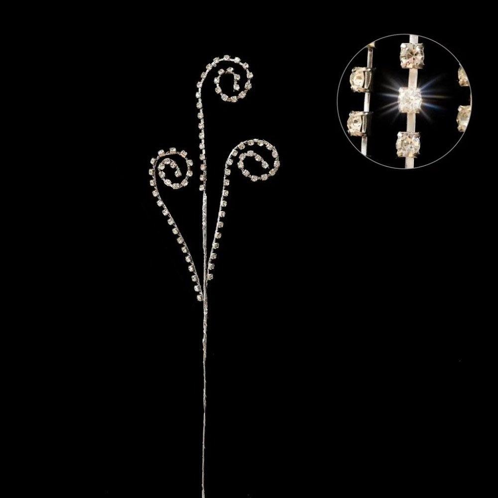 Multiple Size Xmas Tree Branch Glitter Bead Christmas Sprig Rhinestone Christmas Pick Home Decor