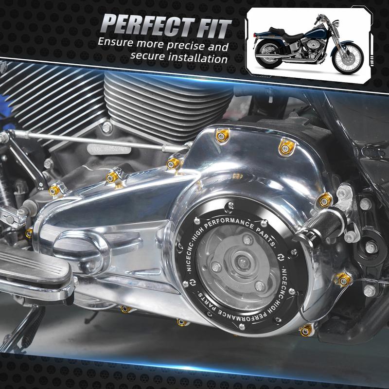 Motorcycle Primary Cover Bolt Head Cap Cover for Harley Road King FLHR/XS Street Glide FLHX/S Fat Bob Street Bob Fat Boy