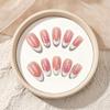 Wearable Manicure Nails French Elegant Fake Nails Violet Nude Color Boutique Wearable Nails 30 Pieces