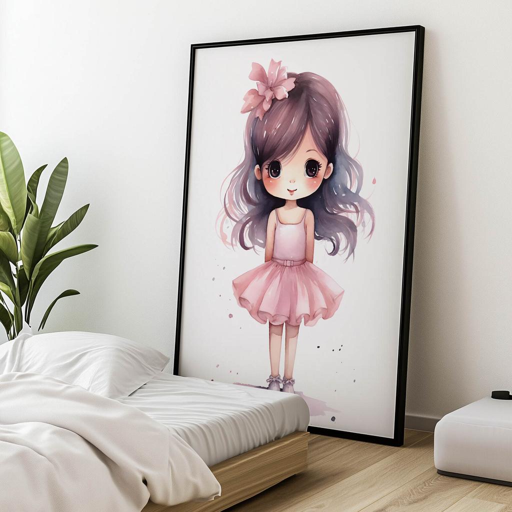 Mała Księżniczka Mała Księżniczka, 30X40 Cm, Rama Aluminiowa Złota, Papier Matowy 230 Gsm