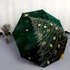 1pc Golden Christmas Tree Automatic Folding Umbrella, Festive Gift for Fans, Travelers & Daily Use.X002
