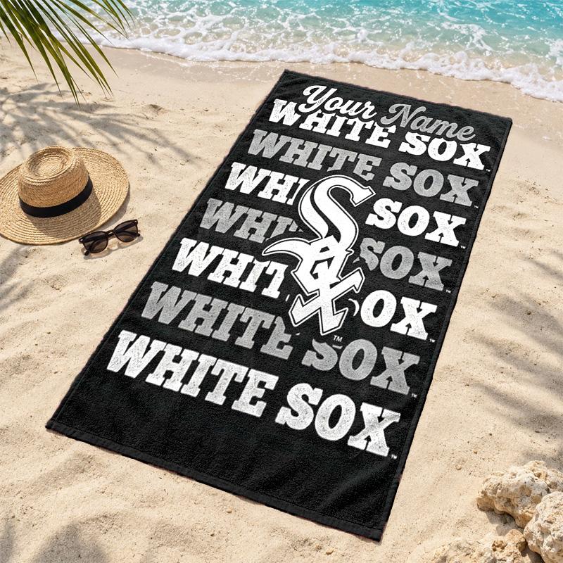Chicago White Sox Custom Name Beach towels also serve as bath towels summer essential a musthave for the outdoors the beach and the pool