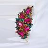 Creative Shining Rhinestones Lapel Shape Pin Brooch Clothes Leaves Shawl Hat Badge Accessories Party