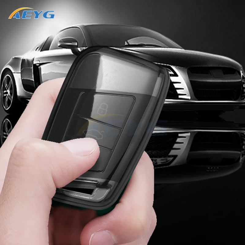 Чехол-брелок из ТПУ для Skoda Kodiaq Karoq Octavia Fabia Для Seat Ateca Для Volkswagen Vw Passat B8 Polo Tiguan Atheon Taos