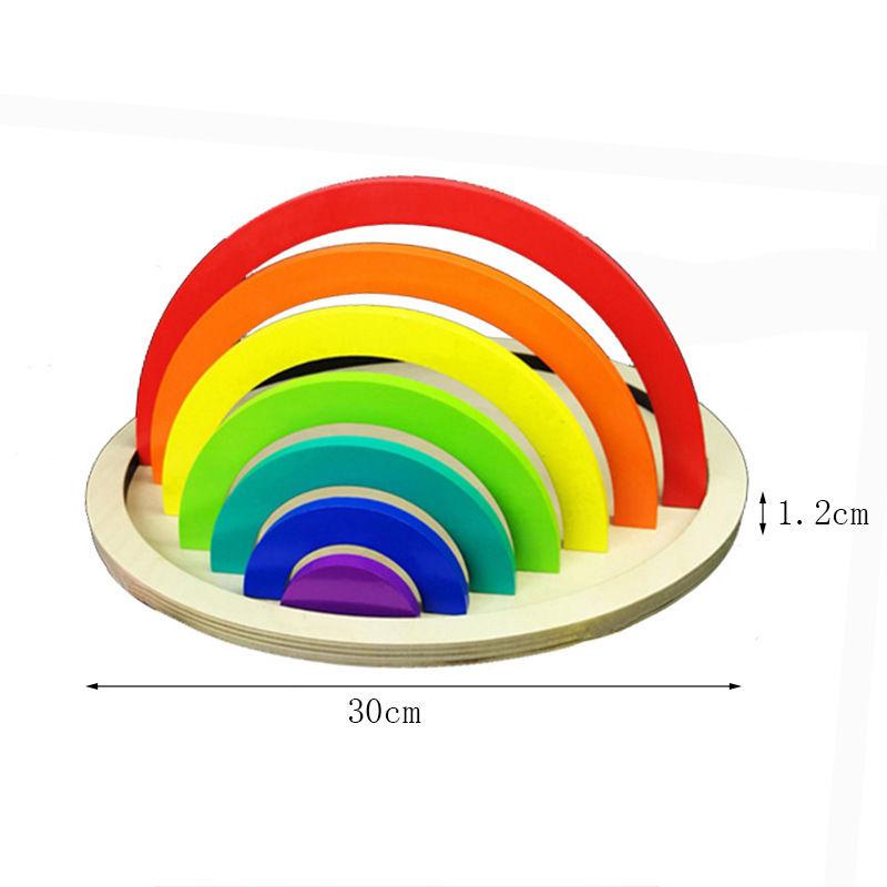Children's Education Building Blocks Colorful Rainbow