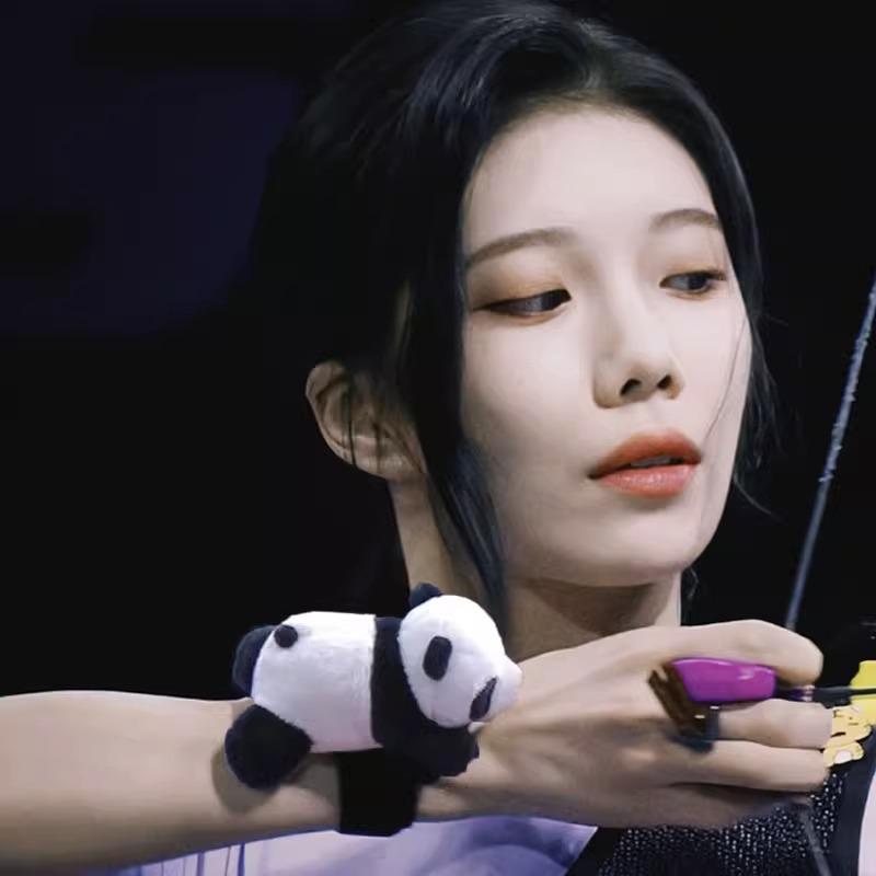 Trendy Plush Panda Bracelet: Cute Cartoon Wristband for Women & Kids - Bicycle Accessory