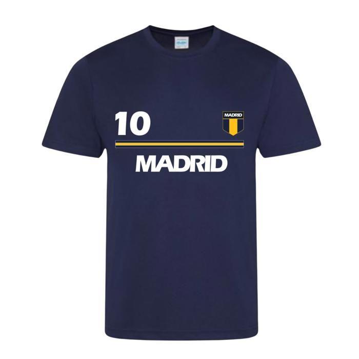 Ensemble Foot Enfant – Style Madrid – Tee-shirt Bleu & Short Blanc - Bleu