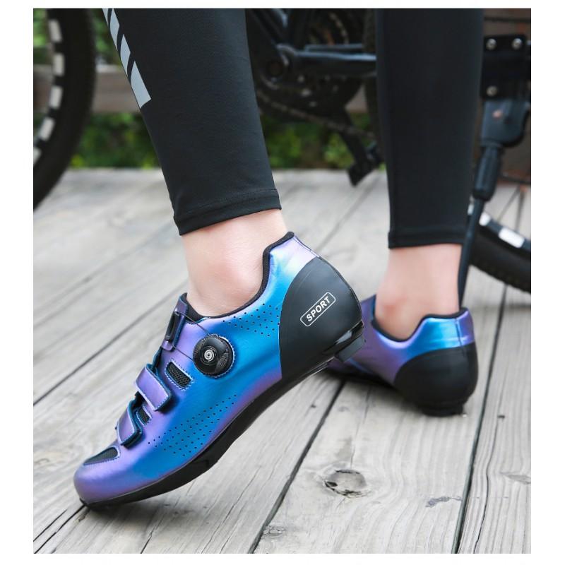 Unisex Cycling Shoes Road Bike Riding Lightweight Breathable Anti-Slip Sole With Cleat Compatibility