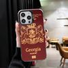 Ударопрочный чехол для телефона с флагом паспорта Грузии для iPhone 17 Air 16 16E 15 Pro Max 14 Plus 13 Mini 12 Задняя крышка Anti Fall Fundas