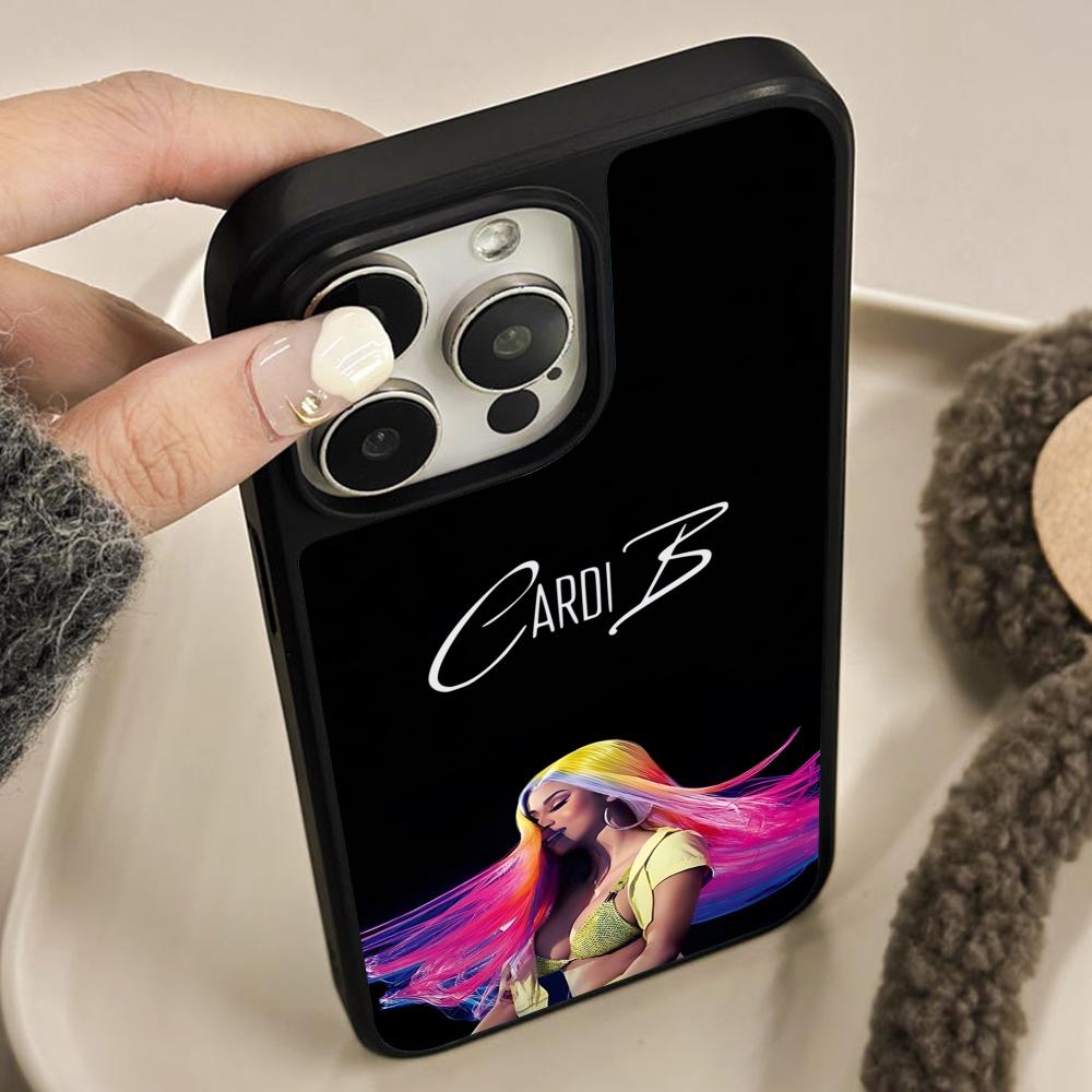 Cardi B Matte Surface Mobile Phone Case for iPhone 17 16 15 14 13 12 11 Air Pro Max Plus Colorful Cover
