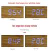 Smart Wooden Digital Alarm Clock with Night Light - Multi-functional Square Wall Clock for Students