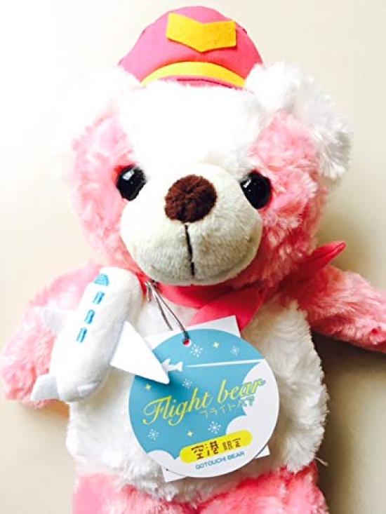 Плюшевая игрушка Gotouchi Bear Flight Bear 3, S, Розовый, Ограниченный выпуск в аэропорту Fujisey