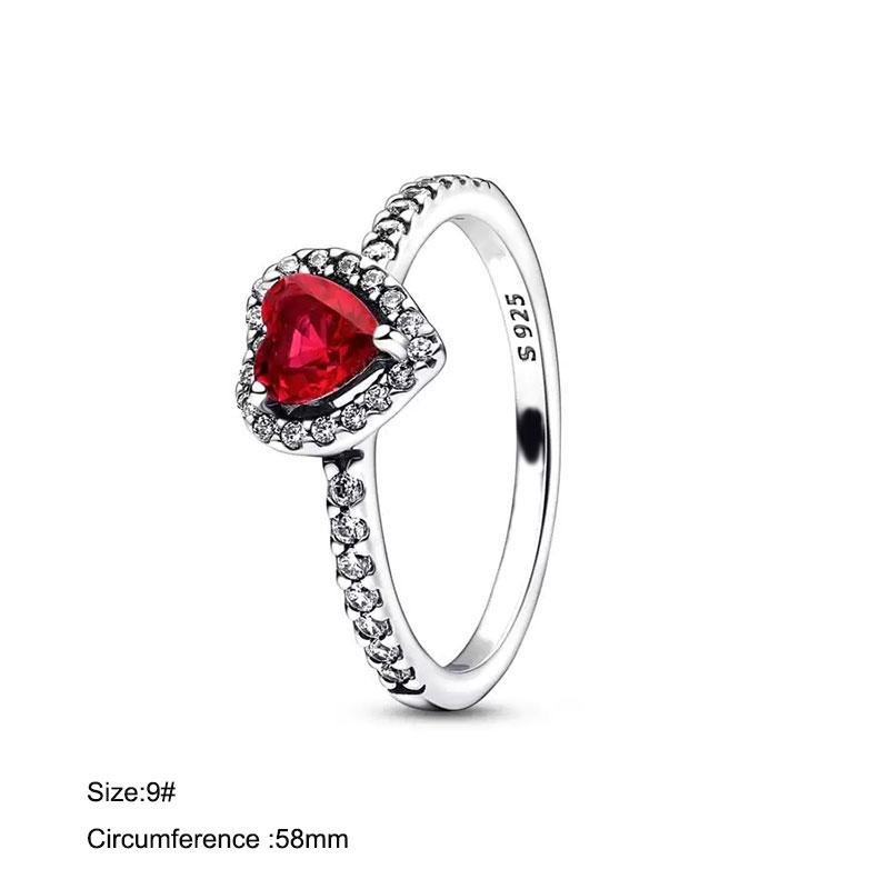 Новое серебряное ожерелье с подвесками в виде сверкающего красного сердца в виде ореола в виде красного сердца для женщин в подарок, ювелирные украшения своими руками