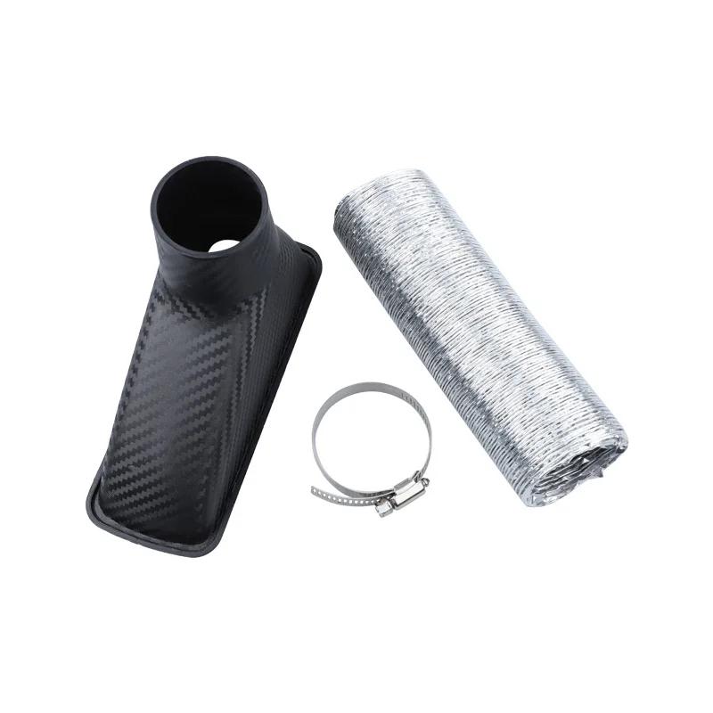 Универсальный автомобильный передний бампер впускной воздух турбо воздухозаборник комплект труб ABS турбина впускной комплект труба воздухозаборник карбоновый вид