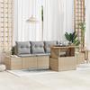 VidaXL 5-Piece Garden Sofa Set with Beige Cushions Poly Rattan 3358632
