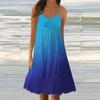Женские летние модные свободные повседневные пляжные платья-майки с градиентом