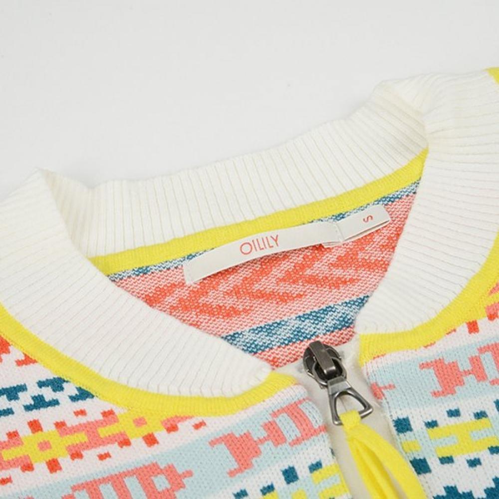 Oilily Pattern Zip Up Cardigan Ow9sacg001