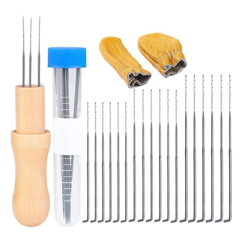 Felting Needle Kits with Wooden Handle for Needle Felting Beginner Felting Starter Kits for Beginner DIY Wool Craft