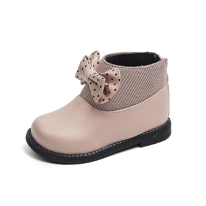Bootie Winter New Girl Bow Leather Boots